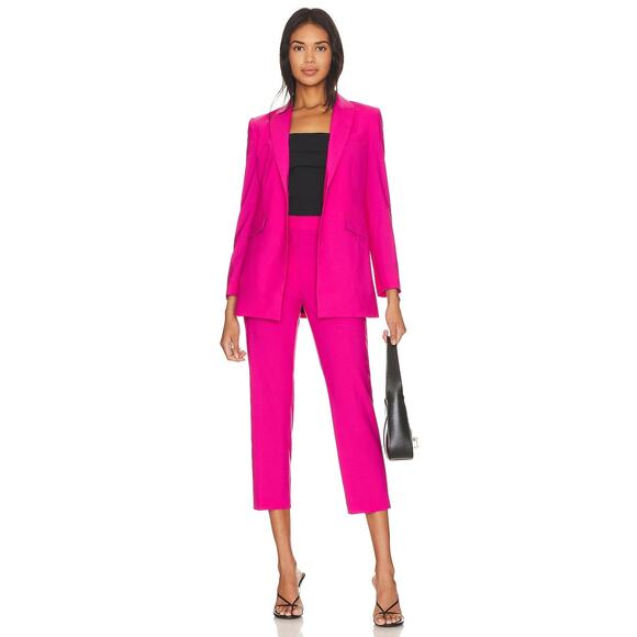 NWT Theory Treeca 2 Good Wool Crop Suit Pants "Carnation" Color Size 6 - Picture 1 of 4